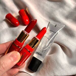 MAC Cosmetics Lip glass & lipsticks 3 pc